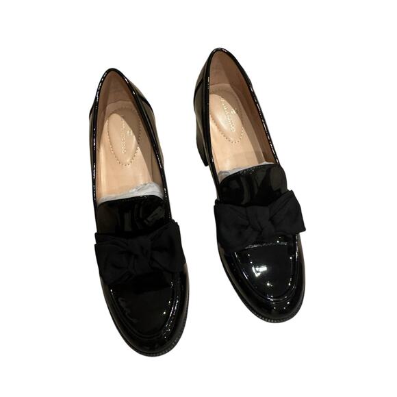 Bandolino Korrar Patent Bow Loafers Slip-On Faux Leather Black Size 11M NWOB - Picture 9 of 12
